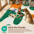 thumbnail image 4 of Design&I 9'x12' Washable Area Rug Abstract Contemporary Interlocking Shapes Orange Teal Burnt Fall for Great Room, Large Living Giant Skid-Resistant, 4 of 7