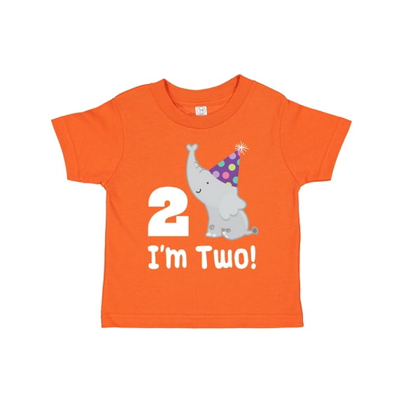 Inktastic Happy 2nd Birthday Zoo Elephant Boys or Girls Toddler T-Shirt