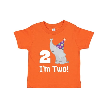 

Inktastic Happy 2nd Birthday Zoo Elephant Gift Toddler Boy or Toddler Girl T-Shirt