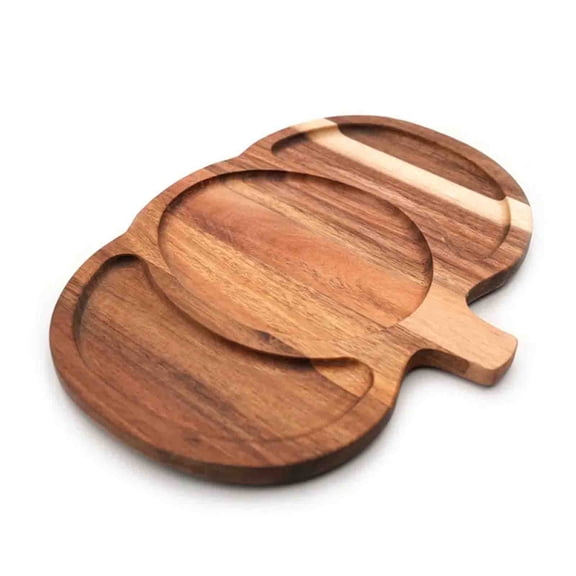 Solid Wood Thanksgiving Pumpkin Tea Tray Rectangular Household Tray Wooden Chopping Board