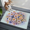thumbnail image 3 of 2x3 Ft Entryway Area Rug, Watercolor Daisy Kitchen Rug Runner Washable Floor Mat, Rustic Spring Botanical Flowers Floral Non Slip Indoor Door Mat Throw Carpet for Bathroom Living Room Bedroom, 3 of 8