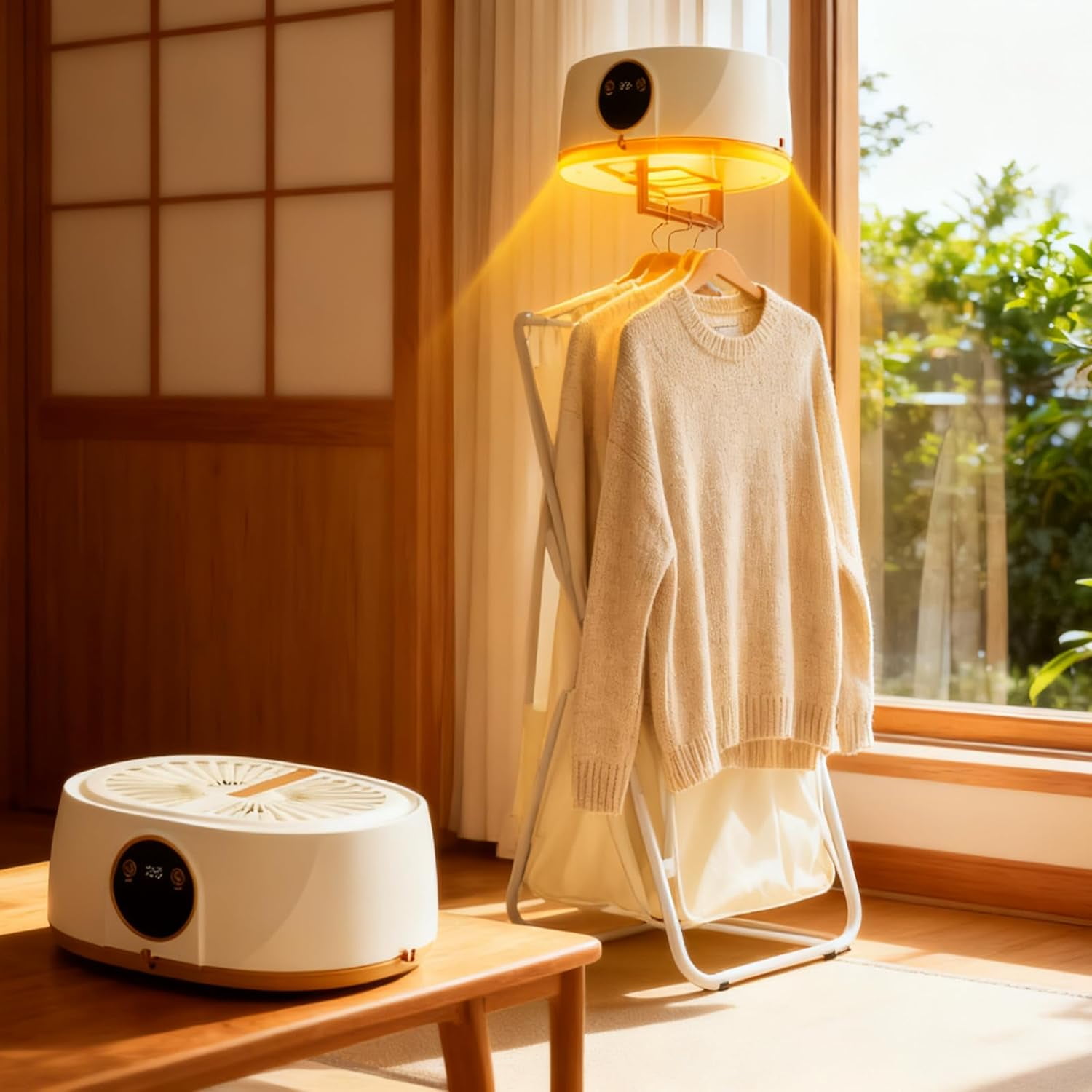 GASRANW Upgraded Automatic Ironing Machine & Portable Clothes Dryer, Wireless Vertical Steam Closet for Home Use, Travel, Apartments – Fast Drying, Hands-Free Garment Steamer and Folding System