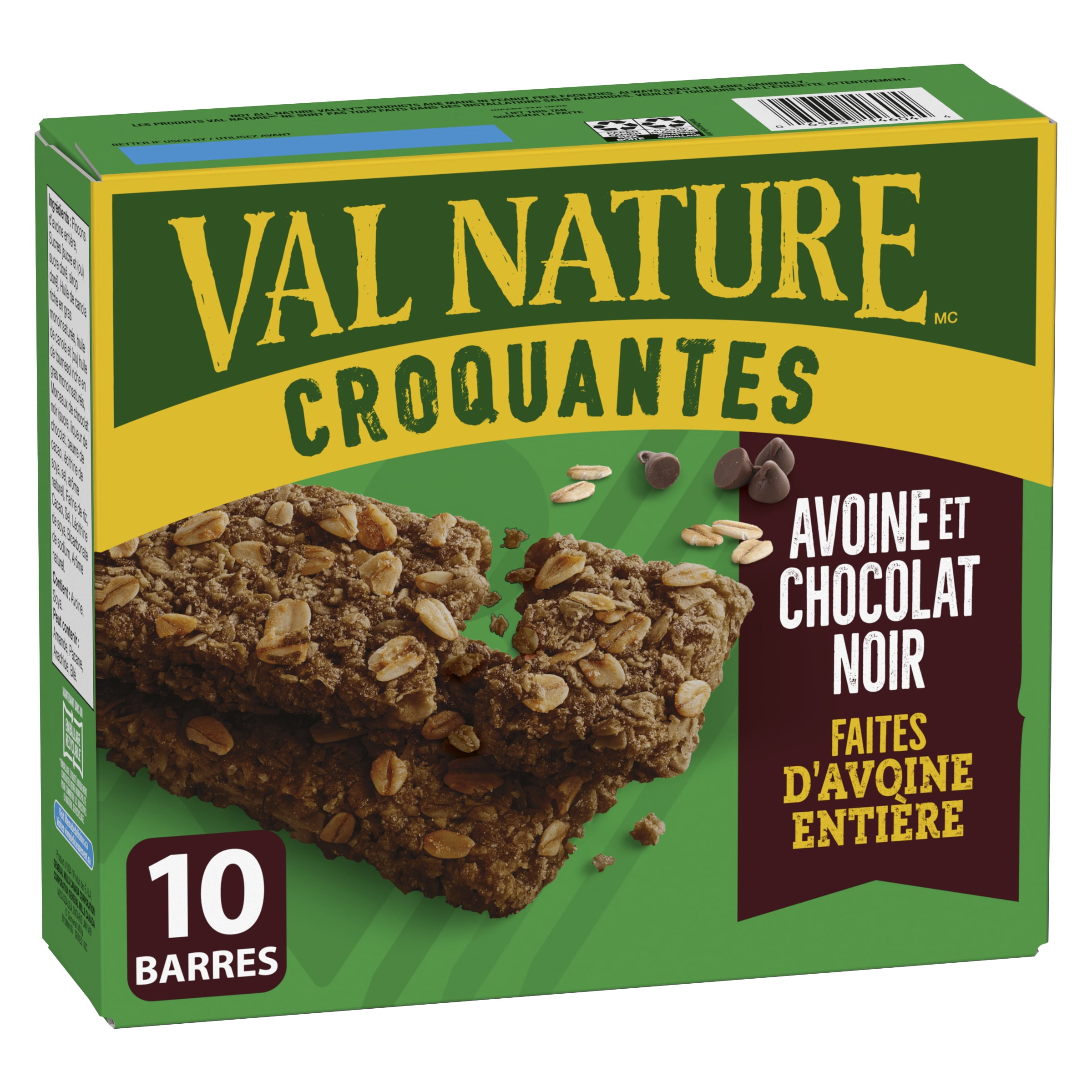 Nature Valley Crunchy Granola Bars, Oats 'n Dark Chocolate, 42 g, 5 ct, 10 bars, 210 g