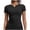 Black, variant on Womens T-Shirts Short Sleeve Workout Yoga Purple Undershirts Slim Fit V Neck Gym Pullover Stretch Tops