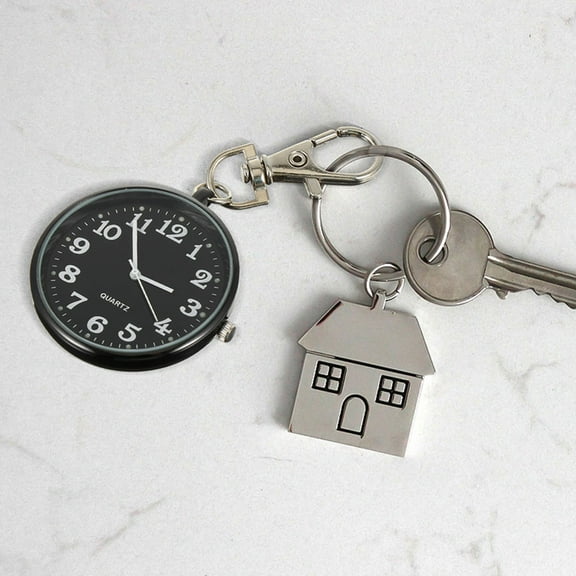 HONMEET 2Pcs Novelty Watches Clip On Watches for Men and Women with Digital Display and Zinc Alloy Pendant