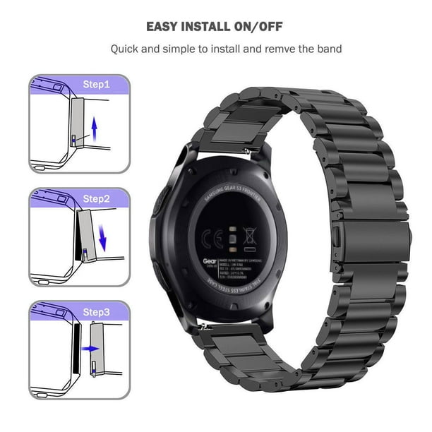22mm Stainless Steel Bracelet Strap for Samsung Gear S3 Frontier S3 Classic Watch Band Silver Walmart