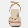 thumbnail image 4 of FSJ Women Graceful Square Open Toe Adjustable Ankle Strap Sandals Chunky Low Heels Pumps Sexy Party Summer Dress Pumps Shoes Size 5 Nude, 4 of 5