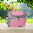 thumbnail image 5 of LanSuare Double Layer Insulated Lunch Bag, Large Capacity Portable Bento for Outdoor Picnic, Work Commute, Classroom Meal Carrier, 5 of 6