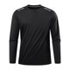 thumbnail image 2 of Ceisia Men's Ice Silk Sports T-shirt | Slim Long-Sleeve Crewneck Reflective-Accent Fitness Top Gift, 2 of 7