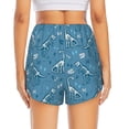 thumbnail image 4 of Vsdgher Dinosaur Skull Print Women's Running Double Layer Shorts High Waisted with Pockets Elastic Yoga Workout Athletic Gym Sports, 4 of 8