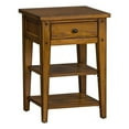 thumbnail image 1 of Pemberly Row Farmhouse Wood/Brass Chair Side Table in Golden Oak, 1 of 13