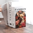 thumbnail image 6 of Easygdp Vintage Red Flower Chihuahua 2 Pcs Bookend Large Capacity Office Book Ends for Home Office Library School Study Decoration, 6 of 8