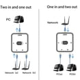 thumbnail image 2 of 2-Port RJ45 Network Switch Long Service Life ABS Metal RJ45 Network Switch for Intranet & Extranet Switching, 2 of 4