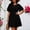 Black, variant on LIaqionyy Women's Plus Size Dress Crew Neck Short Sleeve A Line High Waist Boho Casual Summer Dresses
