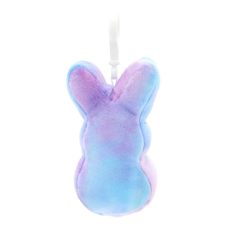 Peeps Easter Peep Rainbow Purple Bunny Backpack Clip Plush