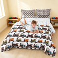 thumbnail image 3 of Erosebridal Train Full Size Comforter Sets, Pattern Bedding Comforter Set, Multi Pattern, Stars Reversible 3pcs 1 Comforter and 2 Pillowcases, 3 of 6