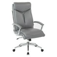 thumbnail image 2 of Office Star Products Executive Faux Leather High Back Chair with Padded Arms and Chrome Finish Base, 2 of 2