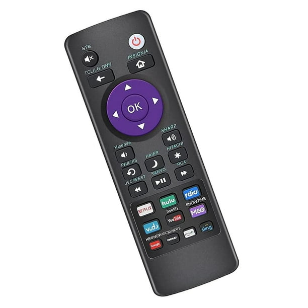 Control remoto universal compatible con TVs Roku - TCL, Sanyo, LG, RCA, Philips, HITACHI, HAIER, ONN, Insignia, HISENSE, Sharp, JVC Roku TV y Roku Streaming Boxes