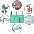 thumbnail image 7 of Bedside Caddy/Bedside Storage Bag Hanging Organizer for Bunk and Hospital Beds,Dorm Rooms Bed Rails,Can be Placed Glasses,Books,Mobile Phones,Keys (Lake Blue), 7 of 7
