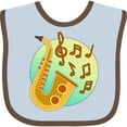 thumbnail image 3 of Inktastic Cute Saxophone with Musical Notes Boys or Girls Baby Bib, 3 of 4