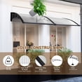 thumbnail image 5 of Yescom 80"x40" Door Window Awning Whole One-piece Polycarbonate UV30+ Outdoor Rain Snow Protection Patio White Board, 5 of 9