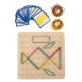 thumbnail image 1 of Shisuyan 1 Set Geoboard Pegboard Wooden Nail Board Geometric Shape Learning Tools, 1 of 8