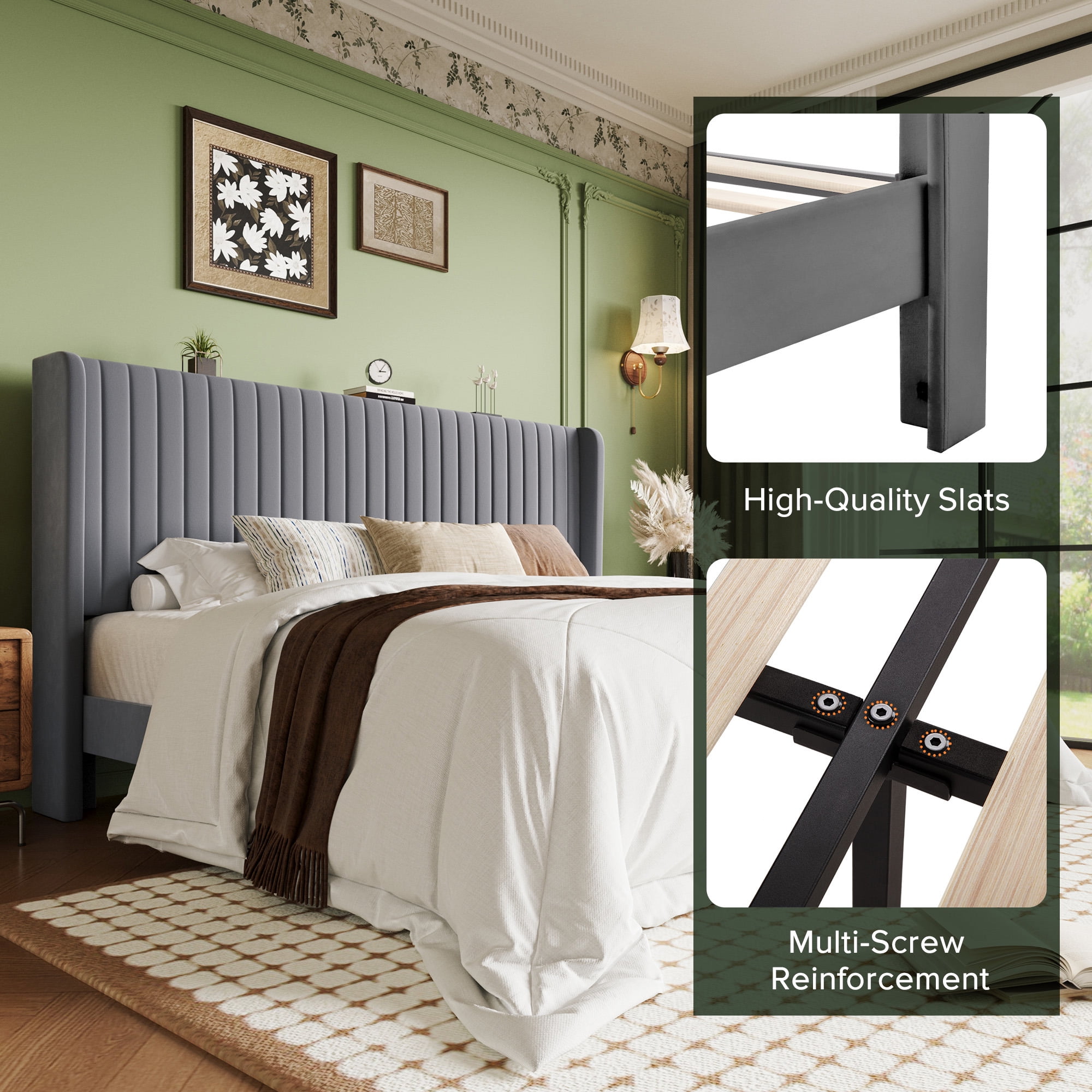 nmade.com Einfach-Upholstered-Bed-Frame-