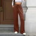 thumbnail image 5 of LIaqionyy Women Sweatpants High Waist Drawstring Baggy Wide Leg Causal Running Sweat Pants with Pockets, 5 of 7