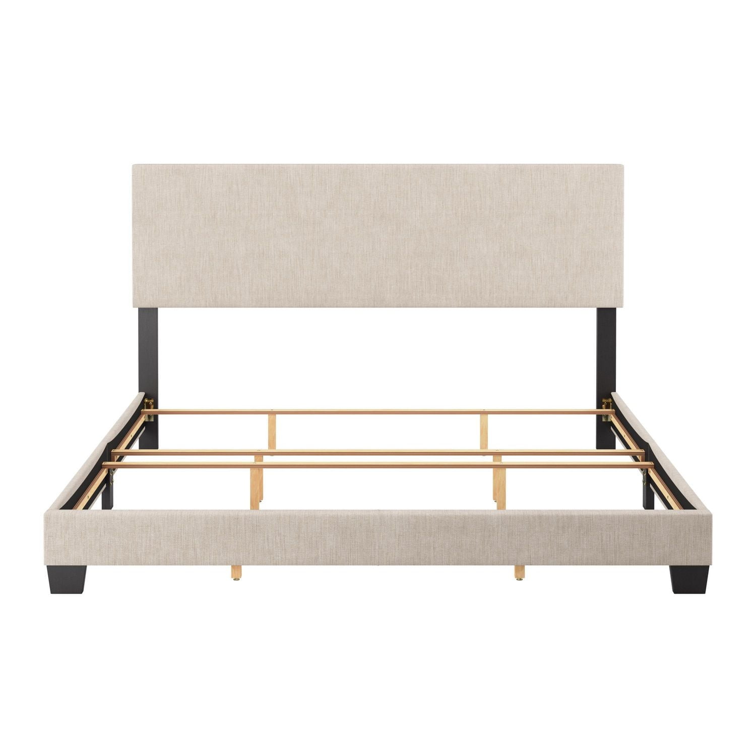CorLiving Celeste Modern Upholstered Adult King Bed Frame with Headboard, Box Spring Required