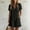 Black, variant on LEKODE One Piece Romper for Women Wide Leg Rompers Collared Neck Jumpsuit Short Rompers Flap Pocket Romper V Neck Button Down Short Sleeve Jumpsuits with Pockets Womens Summer Outfits Black L