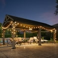 thumbnail image 2 of Aoxun 12' x 20' Outdoor Wood Gazebo, Hardtop Gazebo Permanent Wooden Pavilion with Galvanized Steel Gable Roof, for Patio, Garden, Deck, Cedar Wood, 2 of 6