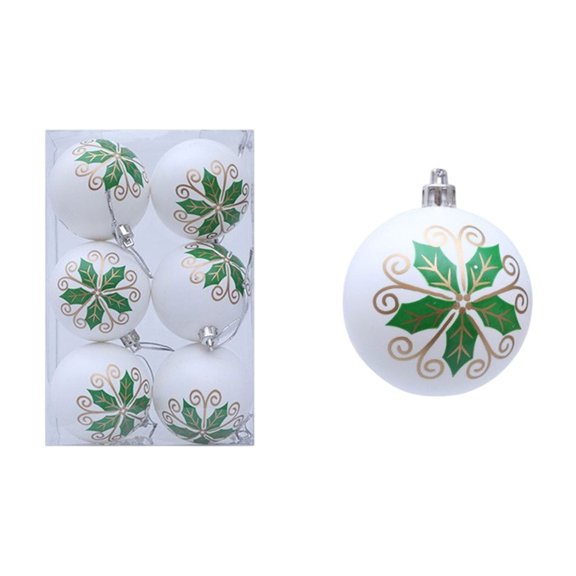A Set Of 6 Electroplated Christmas Ball Ornaments 2.4 Inch Plastic Shatterproof For Tree Party Decor