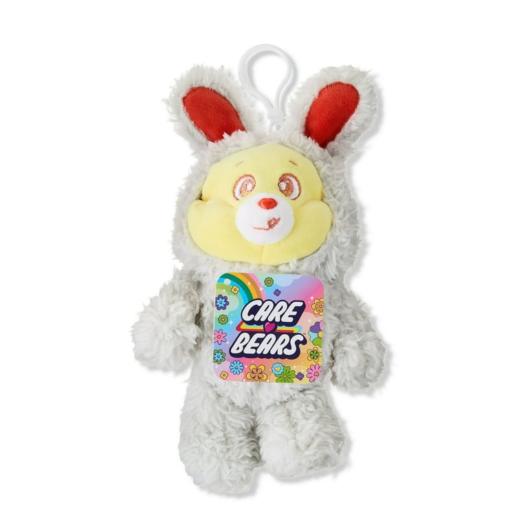 9” Yellow Care Bears Plush – Funshine Bear in Grey Bunny Outfit