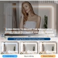 thumbnail image 2 of Ourlova Makeup Vanity Set with 3-Color LED Mirror & Power Outlet – Small Dressing Table with 2 Drawers and Stool, 32x16x54 Inch Modern Bedroom Furniture, 2 of 7