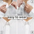 thumbnail image 2 of HLONK Rallonge de Boutons en Tissu 18 Pcs Rallonge de Boutons pour Chemise Habillée Homme Confortable Col à Nouer Extension de Col Noir, 2 of 14