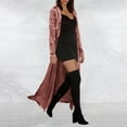 thumbnail image 3 of Women Fashion Long Sleeve Velvet Wind Coat Cardigan Jacket Coat Mauve Jacket with Hood Womens Winter Jacket Lined Jacket Women Light Jackets Suede Jacket Women Ladies Jacket Petite Jackets for Women, 3 of 6