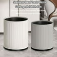 thumbnail image 2 of Monstrate Cubo de basura de basura de acero inoxidable, contenedor de basura de cocina de gran capacidad de boca ancha de doble capa Suministros de limpieza para el hogar 14L Tipo 4 Blanco, 2 of 6