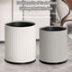 thumbnail image 4 of Kearding Cubo de basura de basura de acero inoxidable de doble capa de repuesto de boca ancha de gran capacidad para el hogar y la cocina Suministros de limpieza para el hogar 14L Tipo 2 Blanco, 4 of 6