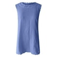 thumbnail image 4 of Abcnature Summer Dresses for Women Solid Color Tshirt Dress Casual Loose Sleeveless Tank Dress Mini Beach Dress Sundress Recommend Weight 110 to 121lb, 4 of 4