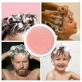 thumbnail image 6 of Unique Bargains 1 Pc Round Hair Shampoo Brush for Head Massage 3.15"x3.15"x2.95" Deep Pink, 6 of 6