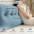 thumbnail image 2 of ANMINY Wedge Headboard Reading Pillow 39" x 15.7" x 4.7" Triangular Bolster Backrest Support Cushion for Bed, Sofa, Daybed, Blue, 2 of 6