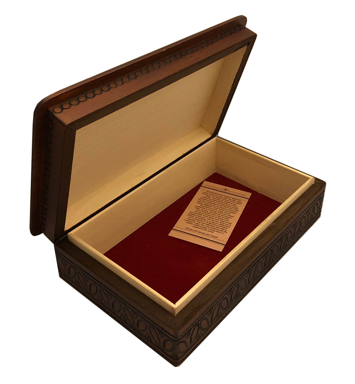 Classic Wooden Box Mens Jewelry Box Handmade Linden Wood Keepsake from Poland