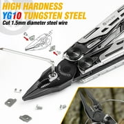 BIBURY Multitool Pliers, 31-in-1 Stainless Steel Multi Tool with Replaceable Wire Cutters and Saw, Foldable Heavy-duty Multitool Set with Scissors and Screwdriver for Hiking Camping Survival Repair