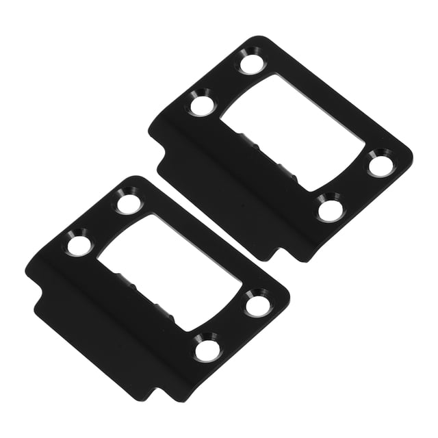 Phenofice 1 Set 2 Plates Strike Plate Extender Black Stainless Steel For Door Lock System And Security