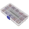thumbnail image 1 of Rhinestone Rivets, Mixed Colors Rivets Set Brass Mixed Color Leather Rivets Kit Mixed Colors Studs Rivets  For Leather For Clothing For Craft For Bags, 1 of 8