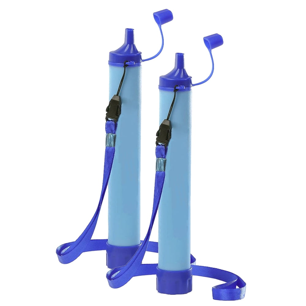 2 PCS Outdoor Water Filter Straw Water Filtration System Water Purifier