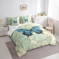 thumbnail image 3 of Homewish Kawaii Butterfly 7-Piece Twin Bedding Sets,Oil Painting Artistic Bedding Comforter Set,Green Beige Blue Sheet Sets For Girls,Ultra Soft Home Decor Reversible, 3 of 8