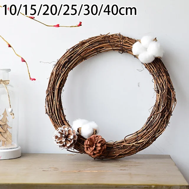 Christmas Wreath Pendants Hanging Stairs Garland Xmas Decoration Christmas Wreath Hanging Pendant For Holiday Wall Door With LED