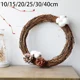 thumbnail image 2 of Guirnalda de flores navideñas con forma de anillo de ratán artificial para hacer coronas de bricolaje para colgar en la pared del hogar, puerta, decoración navideña, 2 of 4