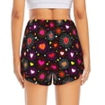thumbnail image 4 of Uemuo Geometric Hearts Pattern Women's Athletic Shorts High Waisted Running Shorts with Liner Pockets Gym Elastic Workout Shorts-Large, 4 of 9